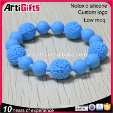 Fashion bead bracelet jewelry elastic faceted silicone elegant bead bracelet